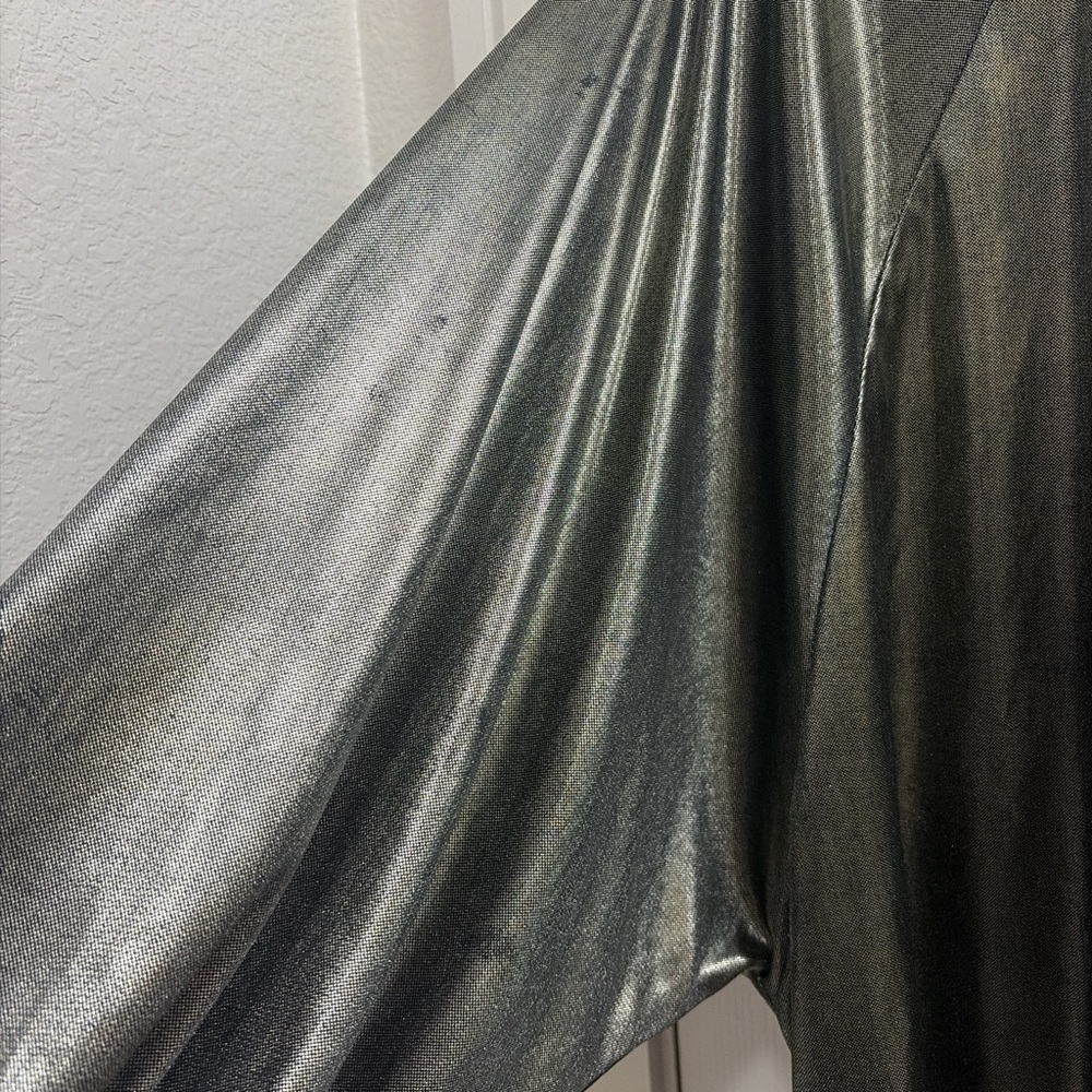 Vintage oversized metallic‎ button up shirt - Picture 6 of 8